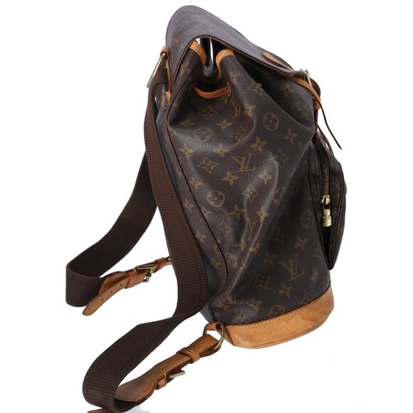 Louis Vuitton Montsouris GM Monogram Backpack M51135 Brown Canvas - Picture 7 of 11